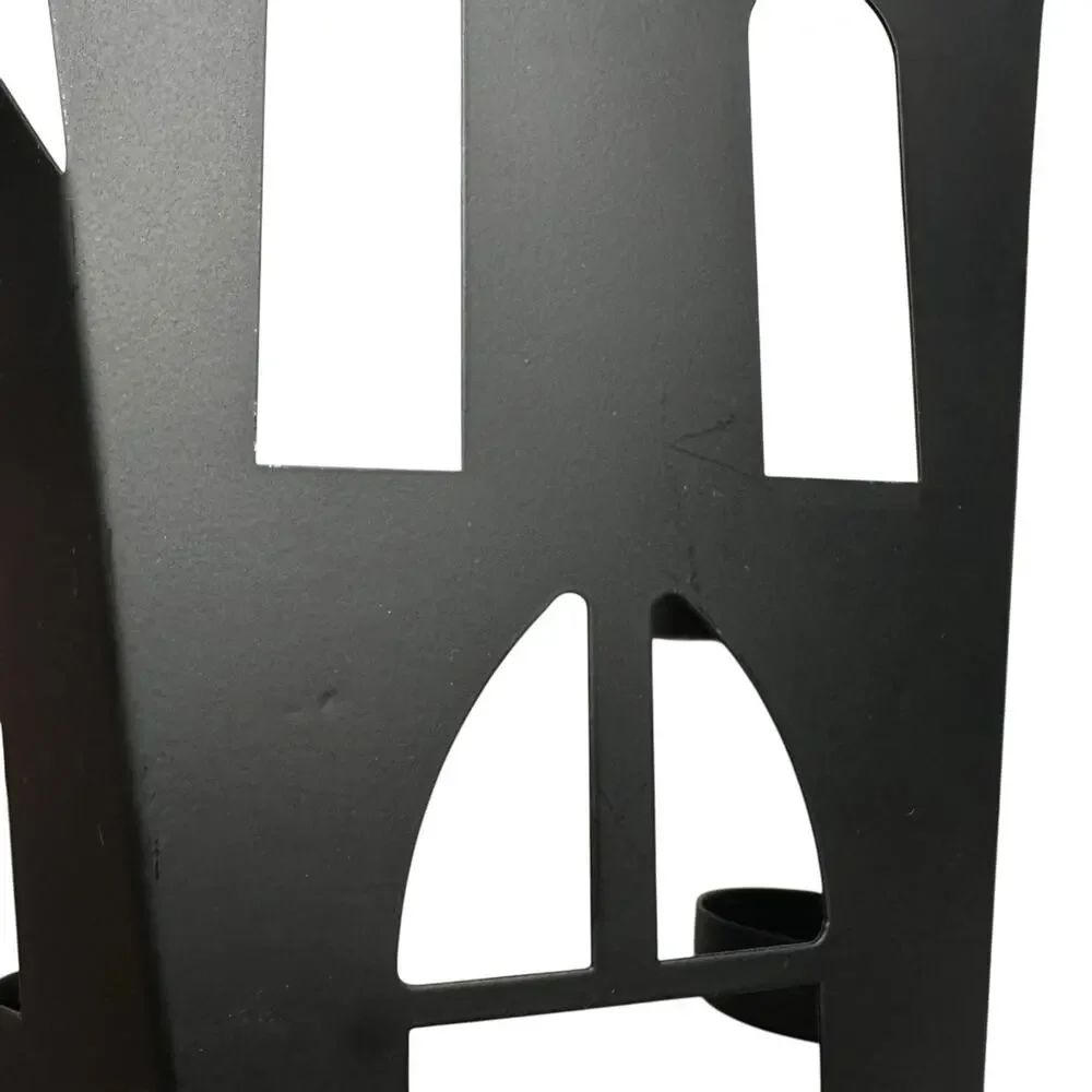 Black Metal Gothic Academy Haunted House Tealight Candle Holder Halloween Decor